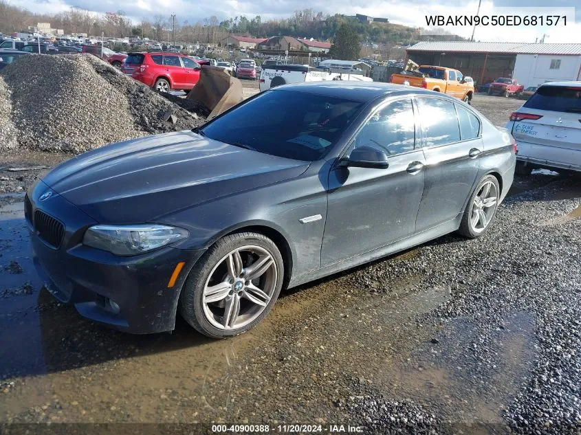 2014 BMW 550I VIN: WBAKN9C50ED681571 Lot: 40900388