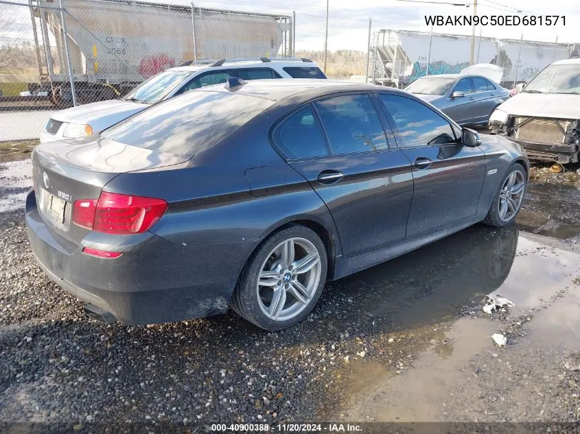 2014 BMW 550I VIN: WBAKN9C50ED681571 Lot: 40900388