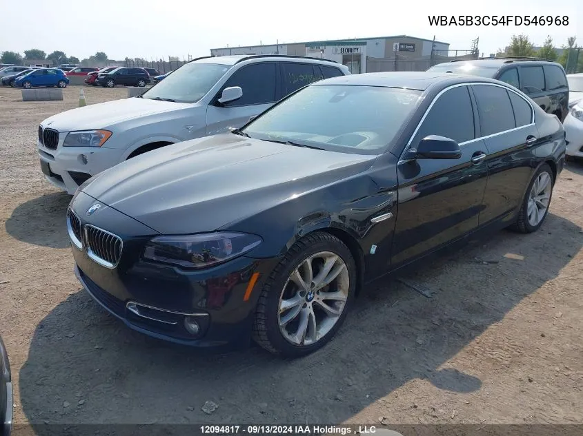 2015 BMW 5 Series VIN: WBA5B3C54FD546968 Lot: 12094817