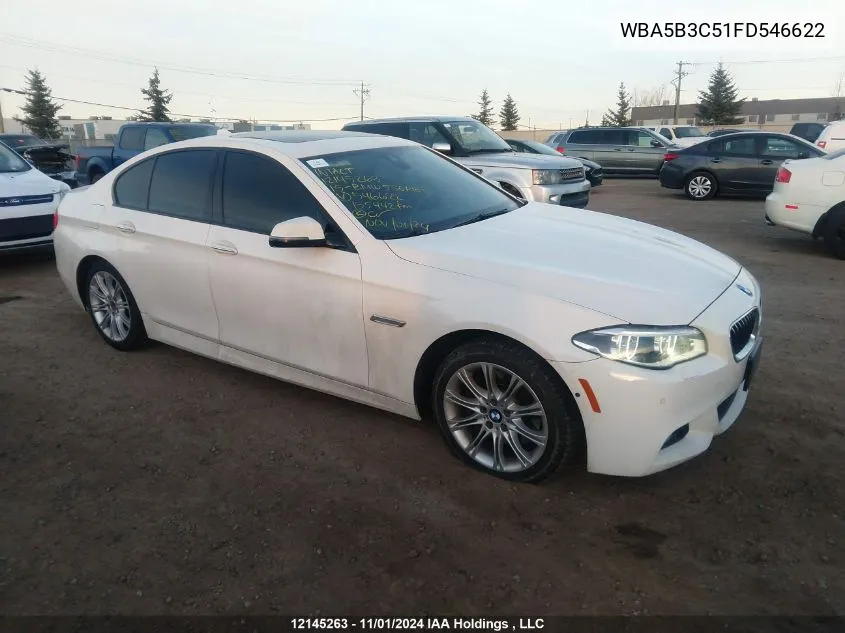 2015 BMW 535 Xi VIN: WBA5B3C51FD546622 Lot: 12145263