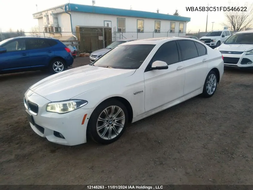 2015 BMW 535 Xi VIN: WBA5B3C51FD546622 Lot: 12145263