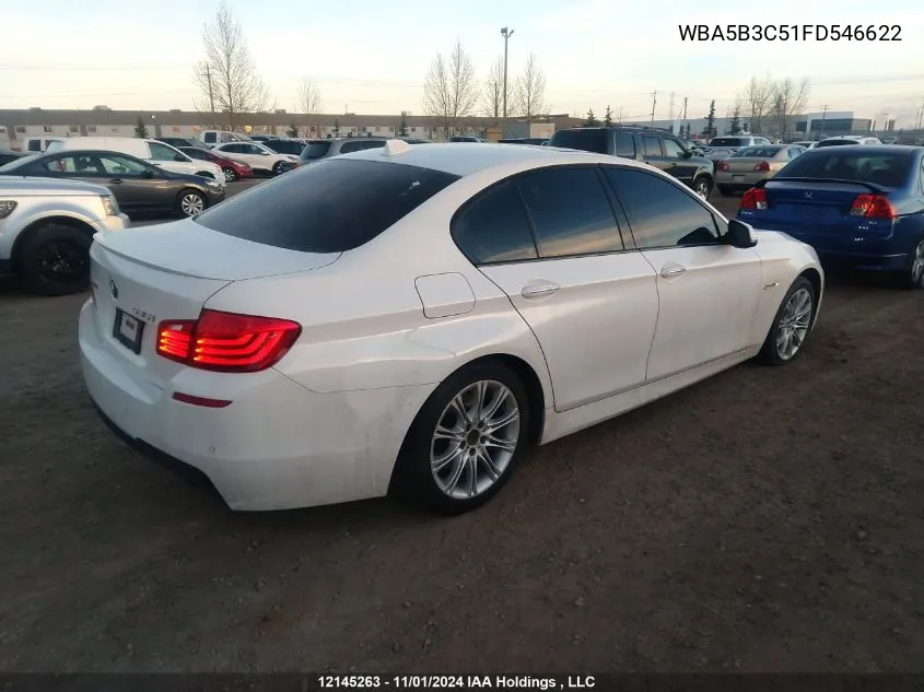 2015 BMW 535 Xi VIN: WBA5B3C51FD546622 Lot: 12145263