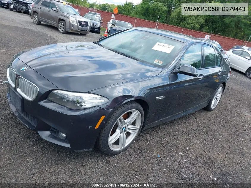 2015 BMW 550I xDrive VIN: WBAKP9C58FD979443 Lot: 39627451