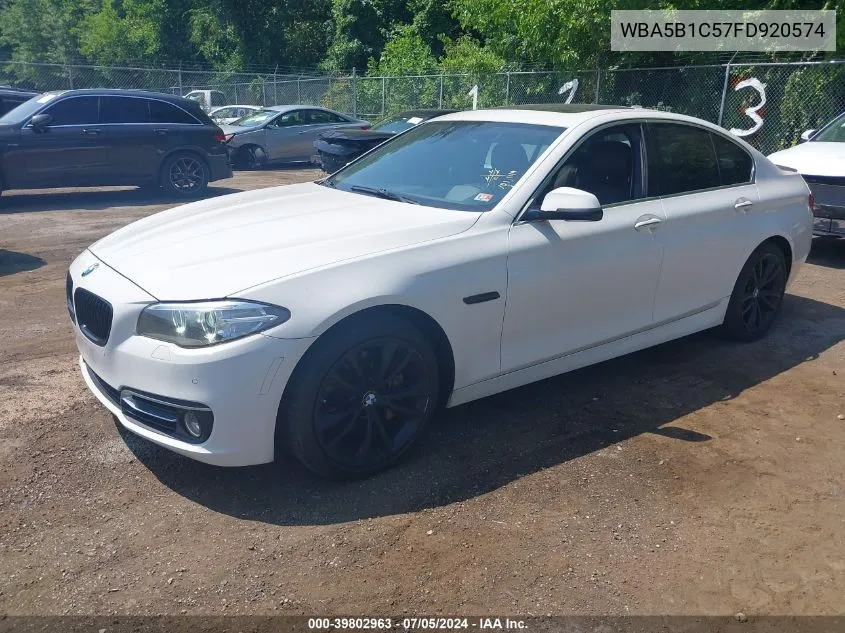 2015 BMW 535I VIN: WBA5B1C57FD920574 Lot: 39802963