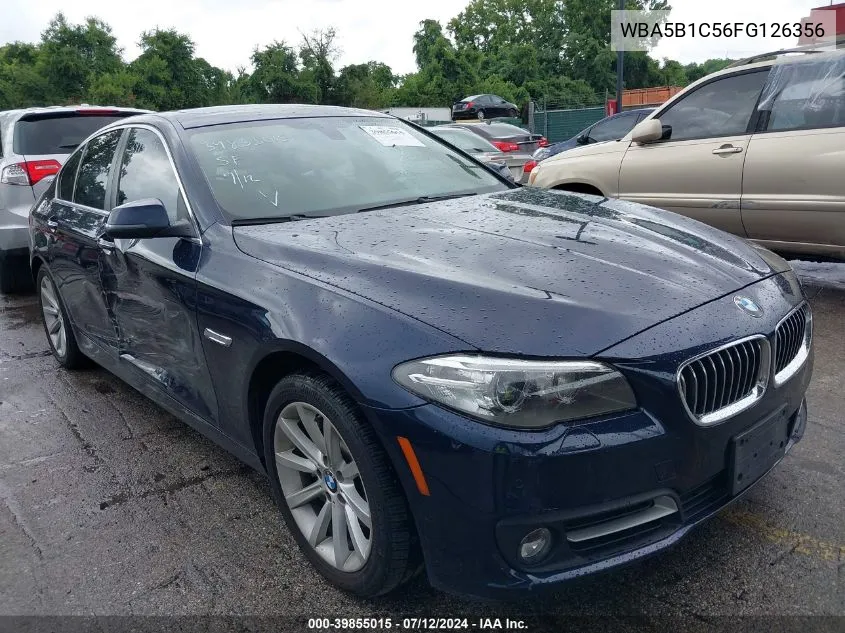 2015 BMW 535I VIN: WBA5B1C56FG126356 Lot: 39855015