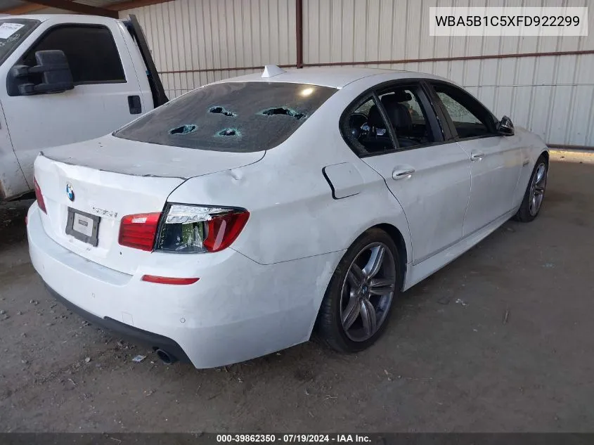 2015 BMW 535I VIN: WBA5B1C5XFD922299 Lot: 39862350