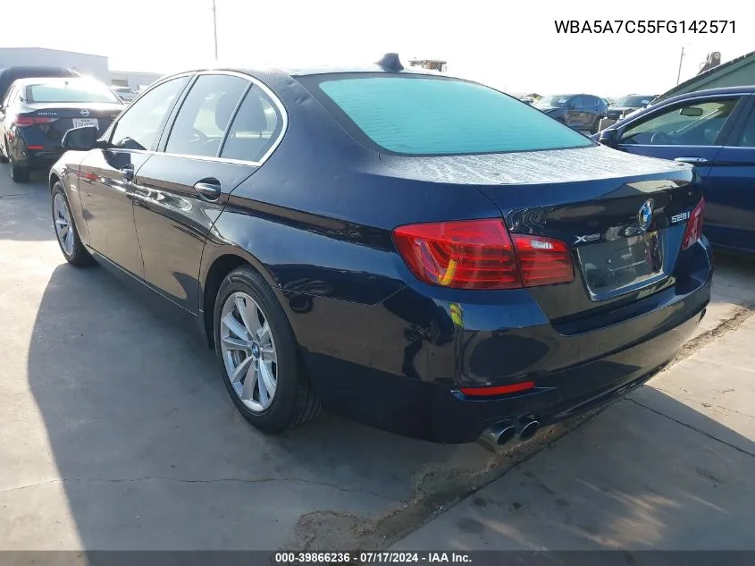 2015 BMW 528I xDrive VIN: WBA5A7C55FG142571 Lot: 39866236