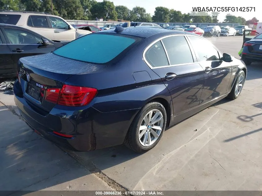 2015 BMW 528I xDrive VIN: WBA5A7C55FG142571 Lot: 39866236