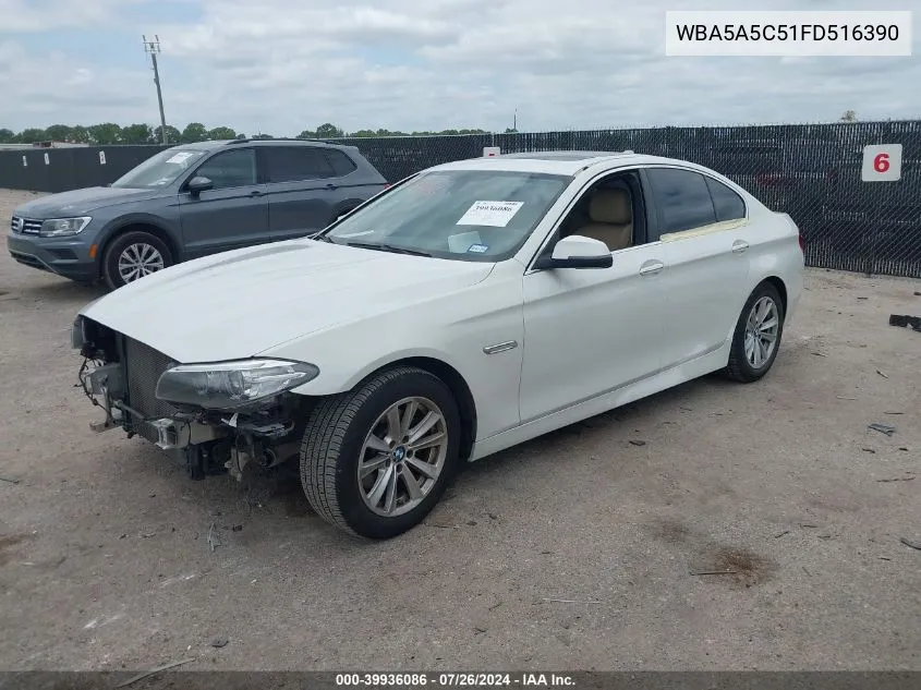 2015 BMW 528I VIN: WBA5A5C51FD516390 Lot: 39936086