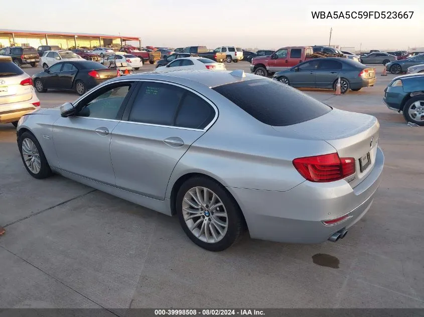 2015 BMW 528I VIN: WBA5A5C59FD523667 Lot: 39998508