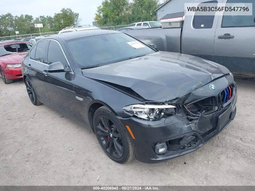 2015 BMW 535I xDrive VIN: WBA5B3C56FD547796 Lot: 40206945