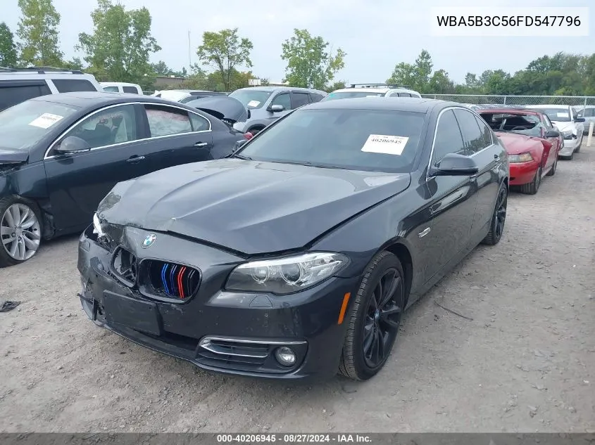 2015 BMW 535I xDrive VIN: WBA5B3C56FD547796 Lot: 40206945