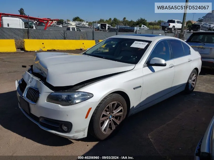 2015 BMW 528I VIN: WBA5A5C51FD524067 Lot: 40256960