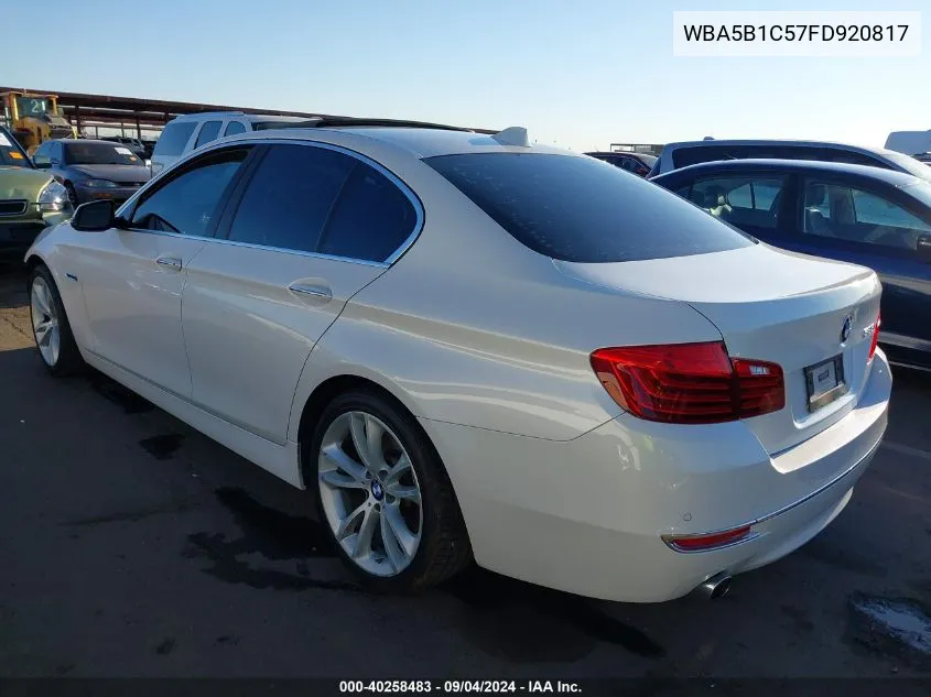 2015 BMW 535 I VIN: WBA5B1C57FD920817 Lot: 40258483