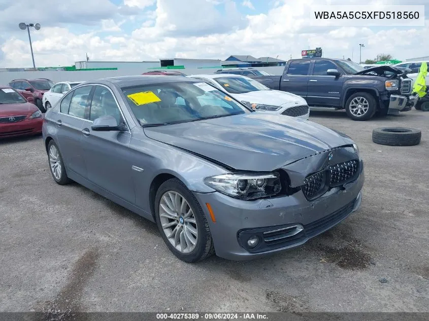 2015 BMW 528I VIN: WBA5A5C5XFD518560 Lot: 40275389