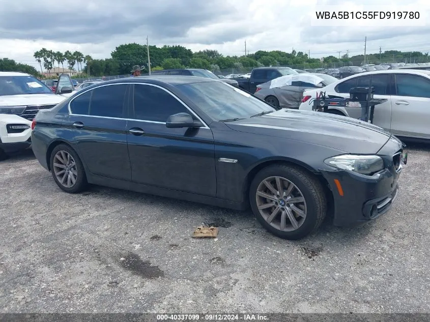 2015 BMW 535I VIN: WBA5B1C55FD919780 Lot: 40337099