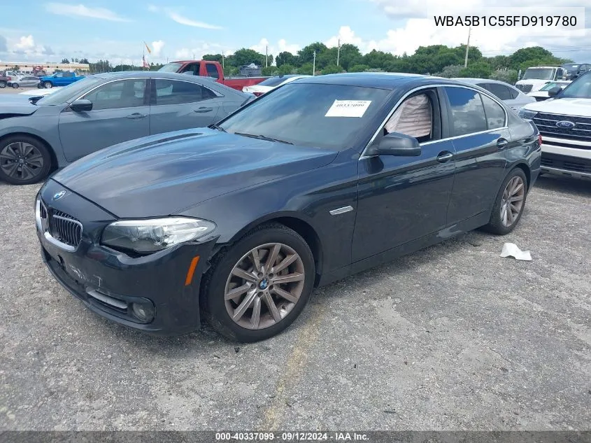 2015 BMW 535I VIN: WBA5B1C55FD919780 Lot: 40337099