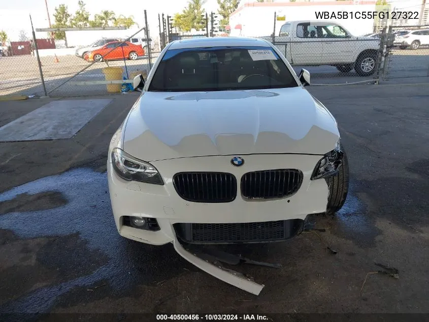 2015 BMW 535I VIN: WBA5B1C55FG127322 Lot: 40500456