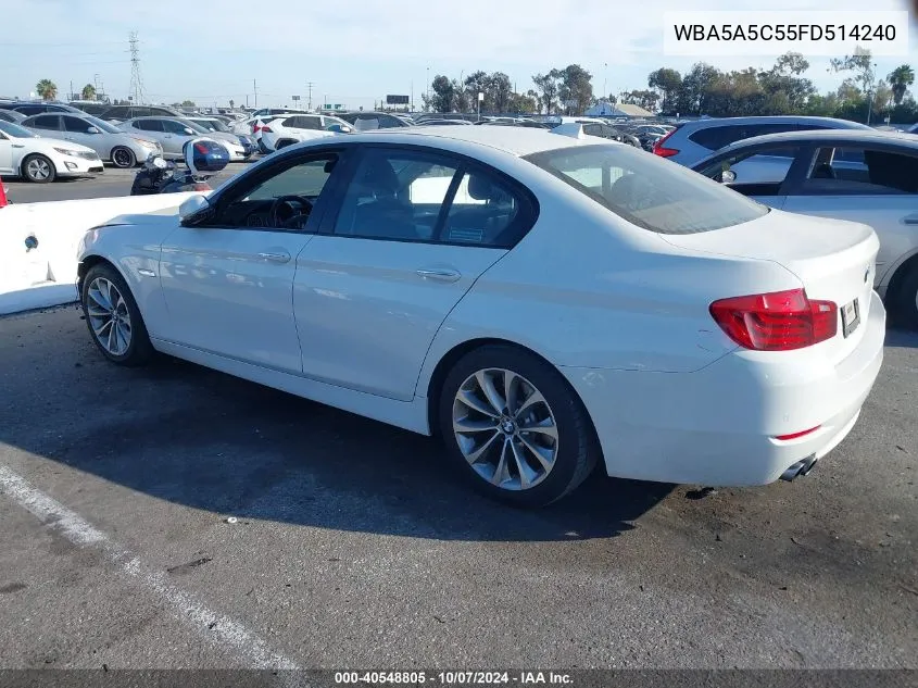 2015 BMW 528I VIN: WBA5A5C55FD514240 Lot: 40548805