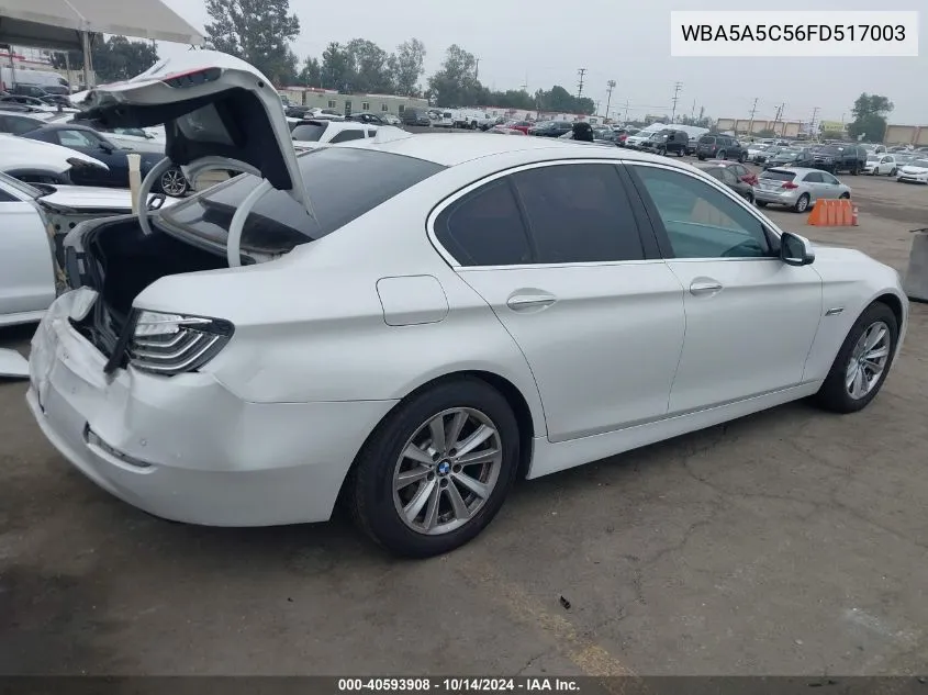 2015 BMW 528I VIN: WBA5A5C56FD517003 Lot: 40593908