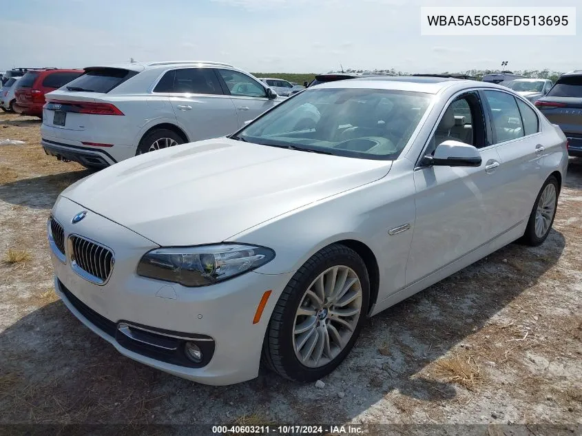 2015 BMW 528I I VIN: WBA5A5C58FD513695 Lot: 40603211