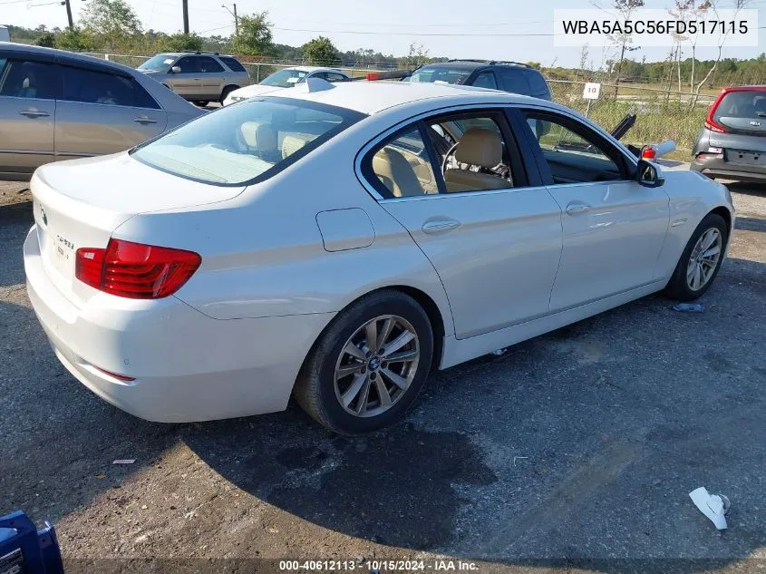 2015 BMW 528I VIN: WBA5A5C56FD517115 Lot: 40612113