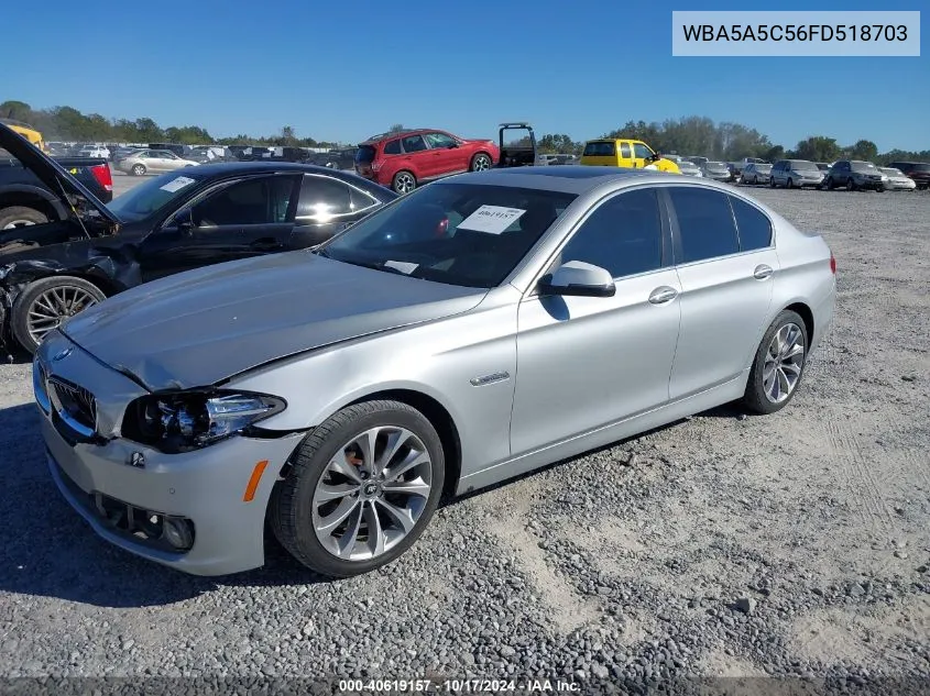 2015 BMW 528I VIN: WBA5A5C56FD518703 Lot: 40619157