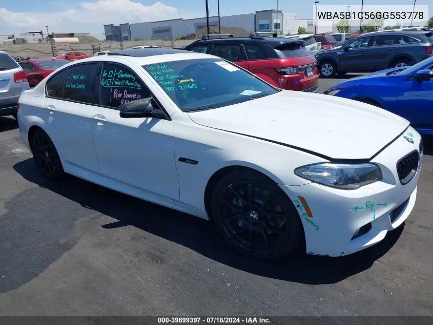 2016 BMW 535I VIN: WBA5B1C56GG553778 Lot: 39899397