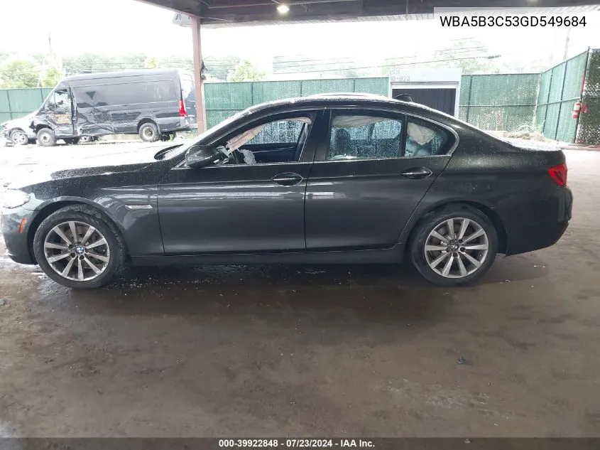 2016 BMW 535I xDrive VIN: WBA5B3C53GD549684 Lot: 39922848