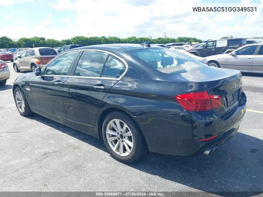 2016 BMW 528I VIN: WBA5A5C51GG349531 Lot: 39969671