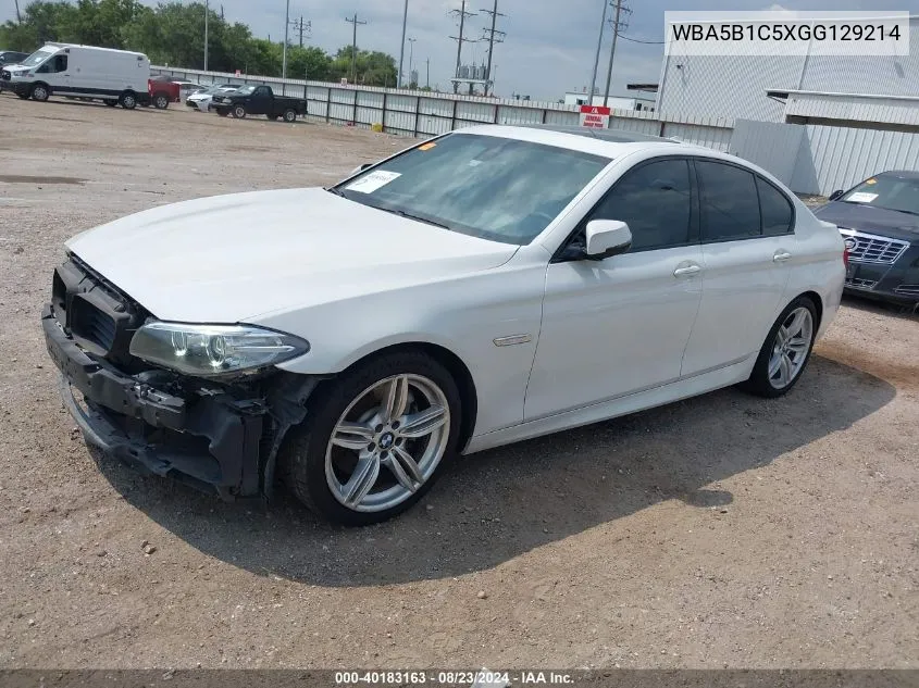 2016 BMW 535I VIN: WBA5B1C5XGG129214 Lot: 40183163