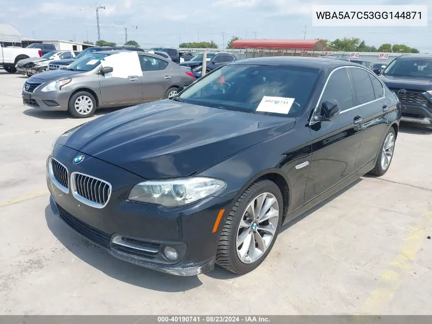 2016 BMW 528I xDrive VIN: WBA5A7C53GG144871 Lot: 40190741