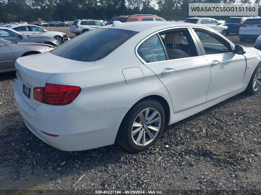 2016 BMW 528I xDrive VIN: WBA5A7C55GG151160 Lot: 40227144