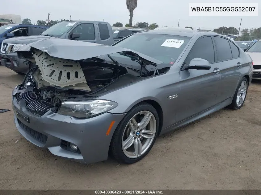 2016 BMW 535I VIN: WBA5B1C55GG552007 Lot: 40336423