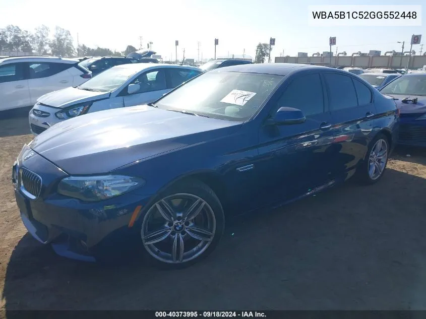 2016 BMW 535I VIN: WBA5B1C52GG552448 Lot: 40373995