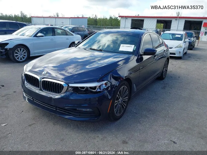 2017 BMW 530I VIN: WBAJA5C31HWA35370 Lot: 39710801