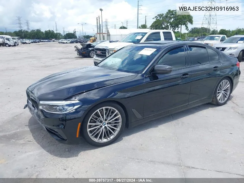 2017 BMW 540I VIN: WBAJE5C32HG916963 Lot: 39757317