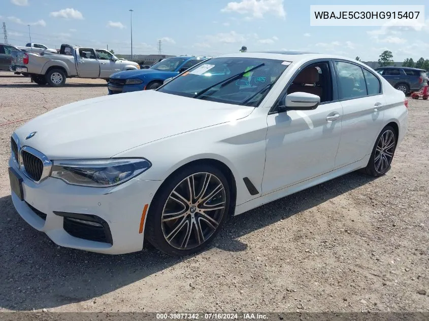 2017 BMW 540I VIN: WBAJE5C30HG915407 Lot: 39877342