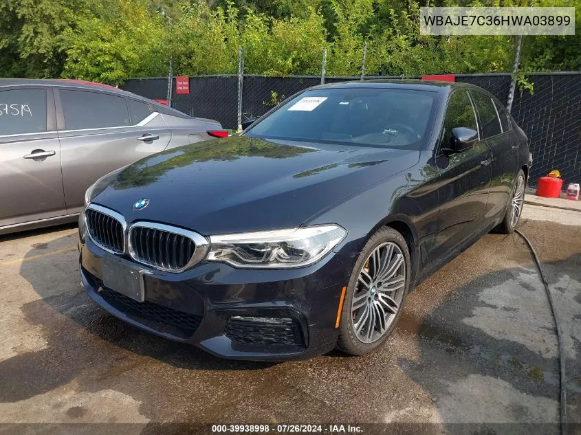 2017 BMW 540I xDrive VIN: WBAJE7C36HWA03899 Lot: 39938998