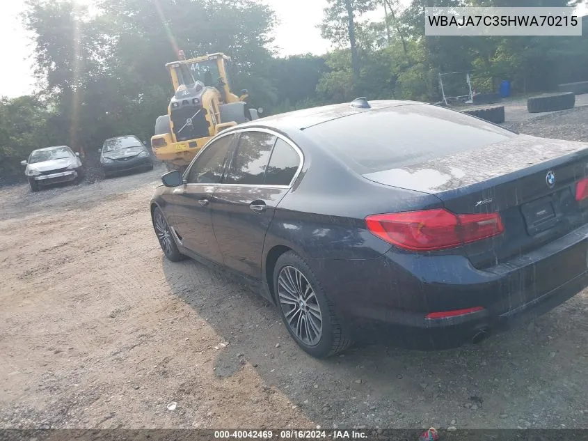 WBAJA7C35HWA70215 2017 BMW 530I xDrive