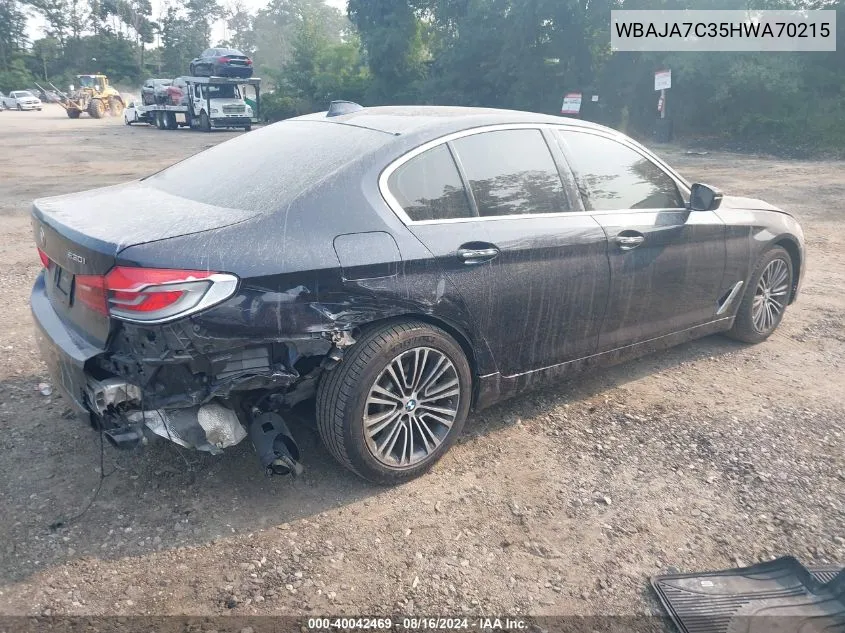 WBAJA7C35HWA70215 2017 BMW 530I xDrive