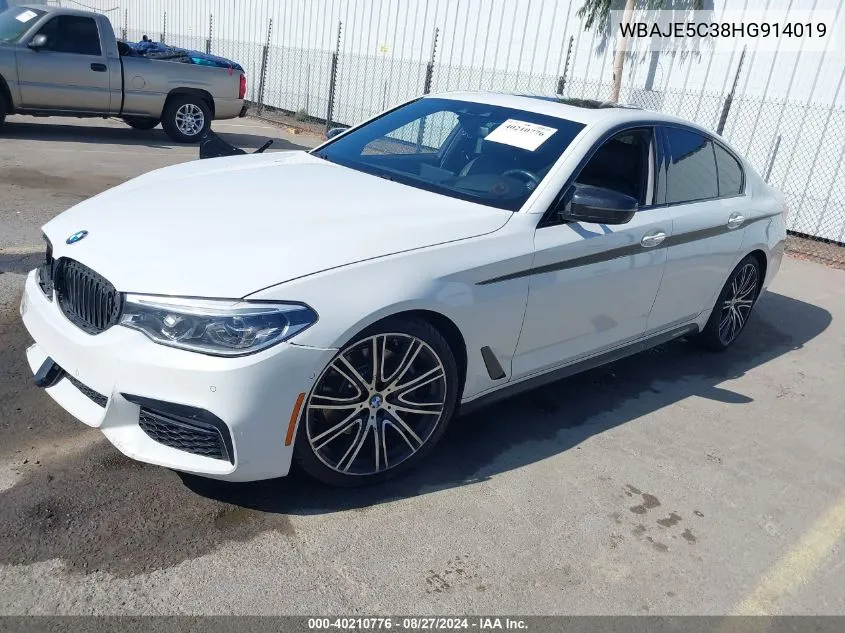 2017 BMW 540I VIN: WBAJE5C38HG914019 Lot: 40210776