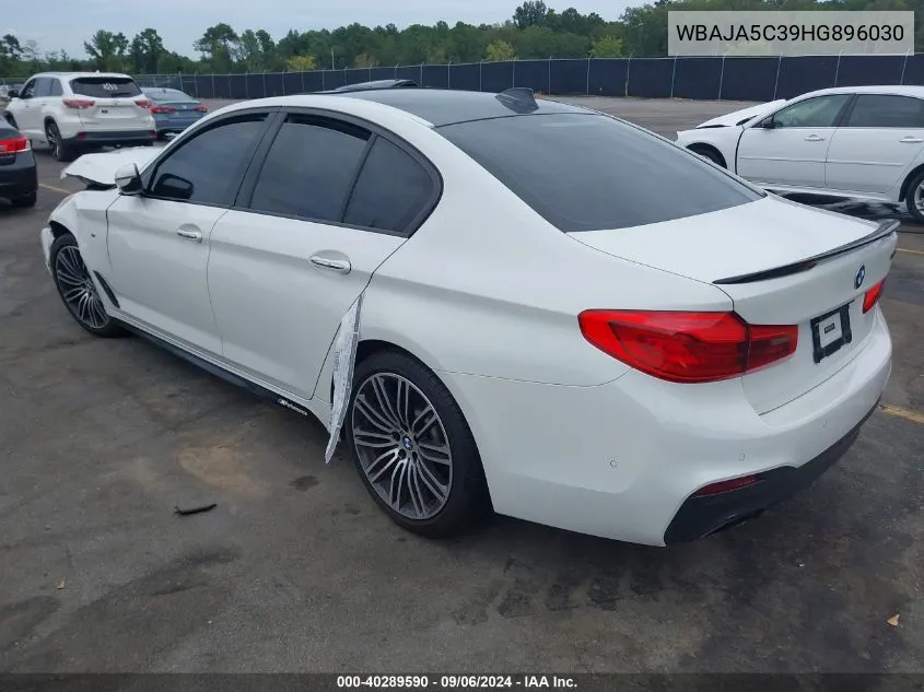 2017 BMW 530I VIN: WBAJA5C39HG896030 Lot: 40289590