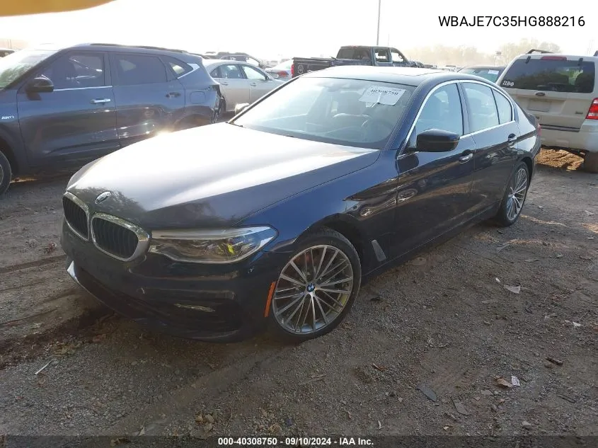 2017 BMW 540I Xi VIN: WBAJE7C35HG888216 Lot: 40308750