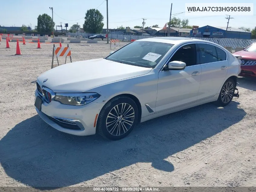 WBAJA7C33HG905588 2017 BMW 530I xDrive