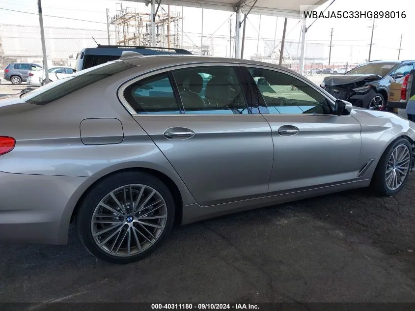 2017 BMW 530I I VIN: WBAJA5C33HG898016 Lot: 40311180