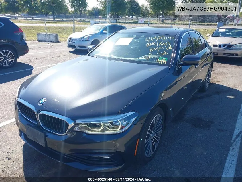 2017 BMW 530I xDrive VIN: WBAJA7C37HG904301 Lot: 40325140