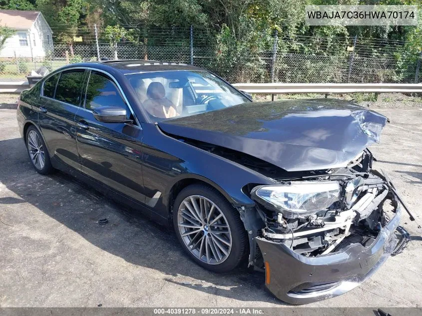 2017 BMW 530I xDrive VIN: WBAJA7C36HWA70174 Lot: 40391278