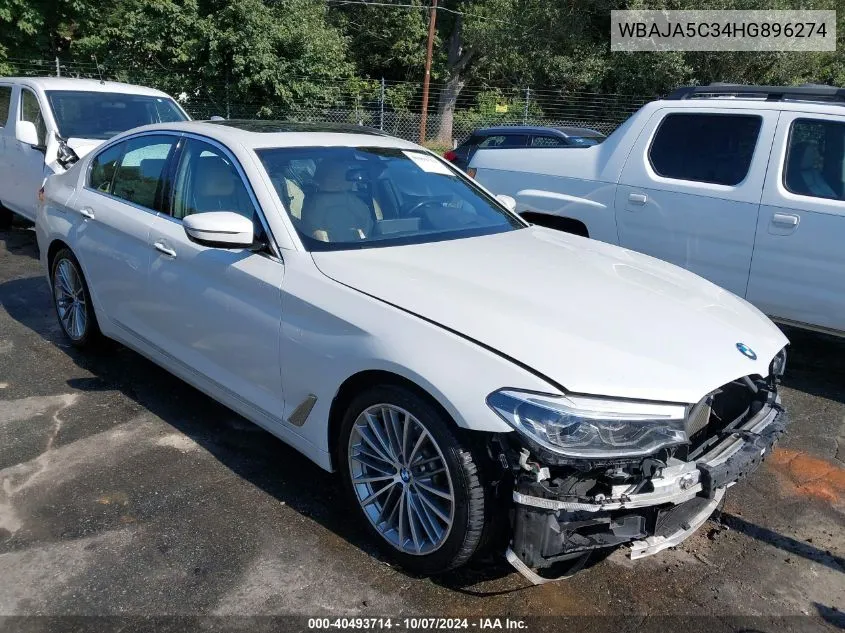 2017 BMW 530I VIN: WBAJA5C34HG896274 Lot: 40493714