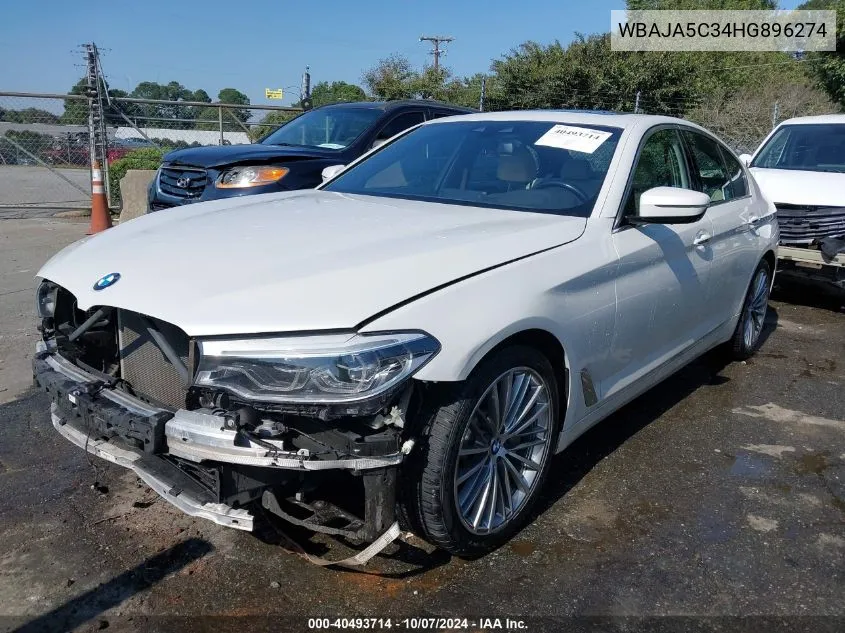 2017 BMW 530I VIN: WBAJA5C34HG896274 Lot: 40493714